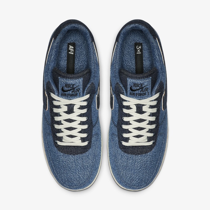 Air force store 1 stonewash blue